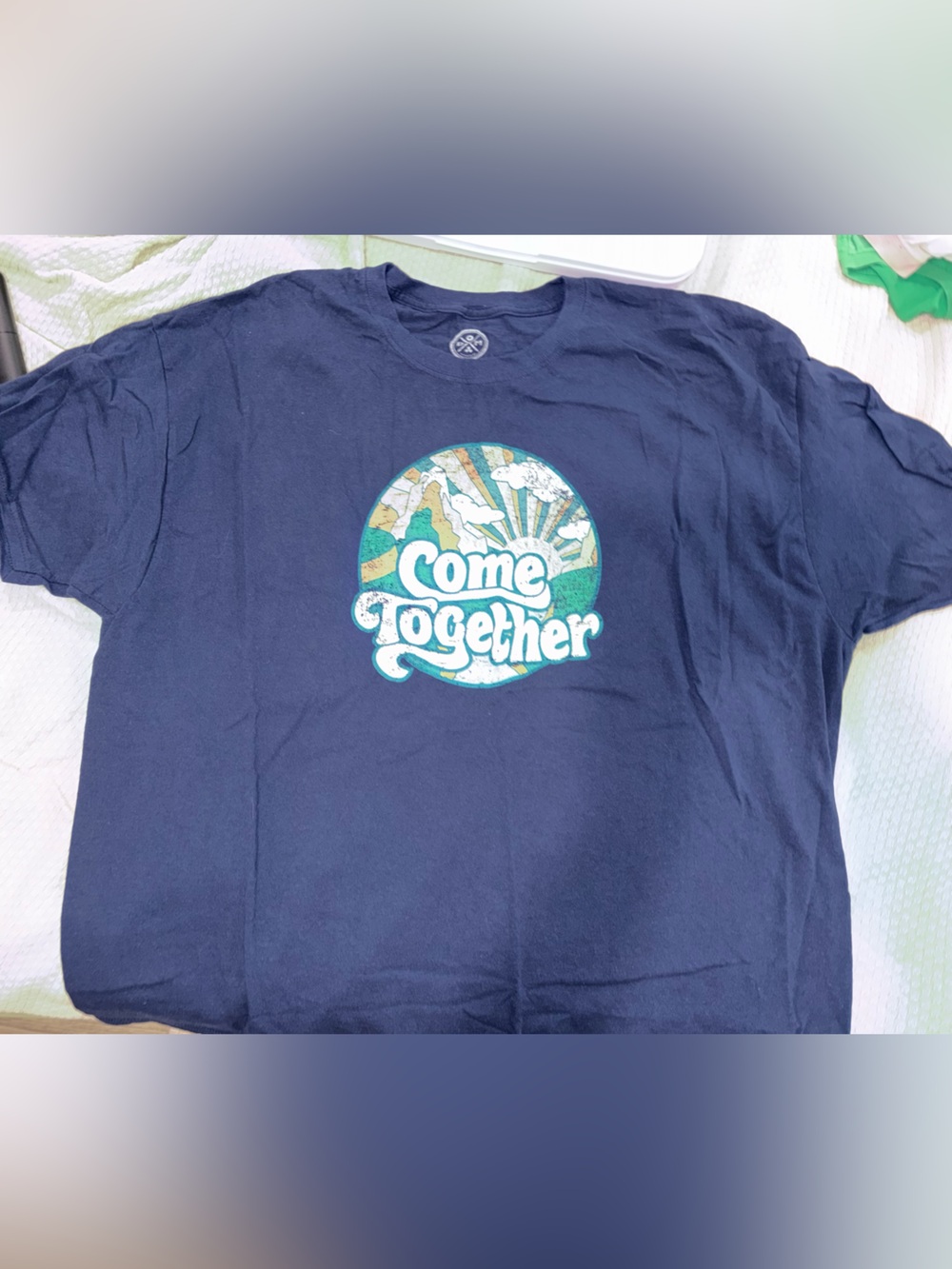 Navy Graphic Tee - "Come Together"